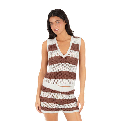 STRIPE CROCHET  SHORT | MOLE STRIP