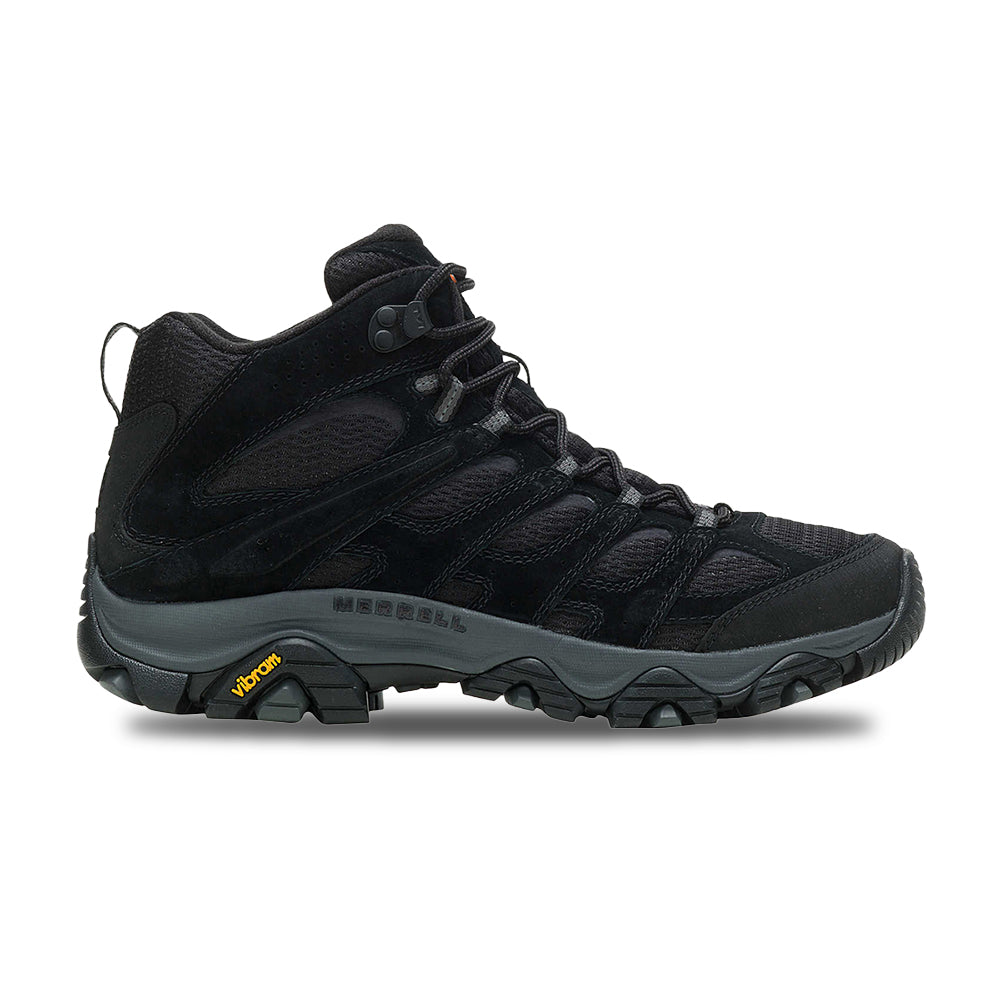 Merrell Mens Moab 3 Mid Boots in Black Color