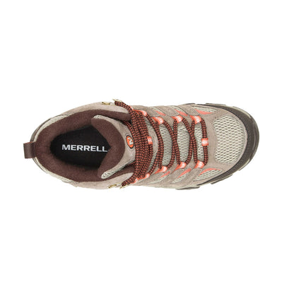Merrell Womens Moab 3 Mid Waterproof Boots in Brown Color