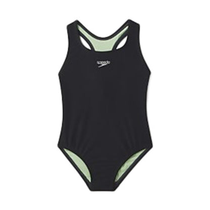 Speedo Kids Solid Racer Swimsuits in Black Color