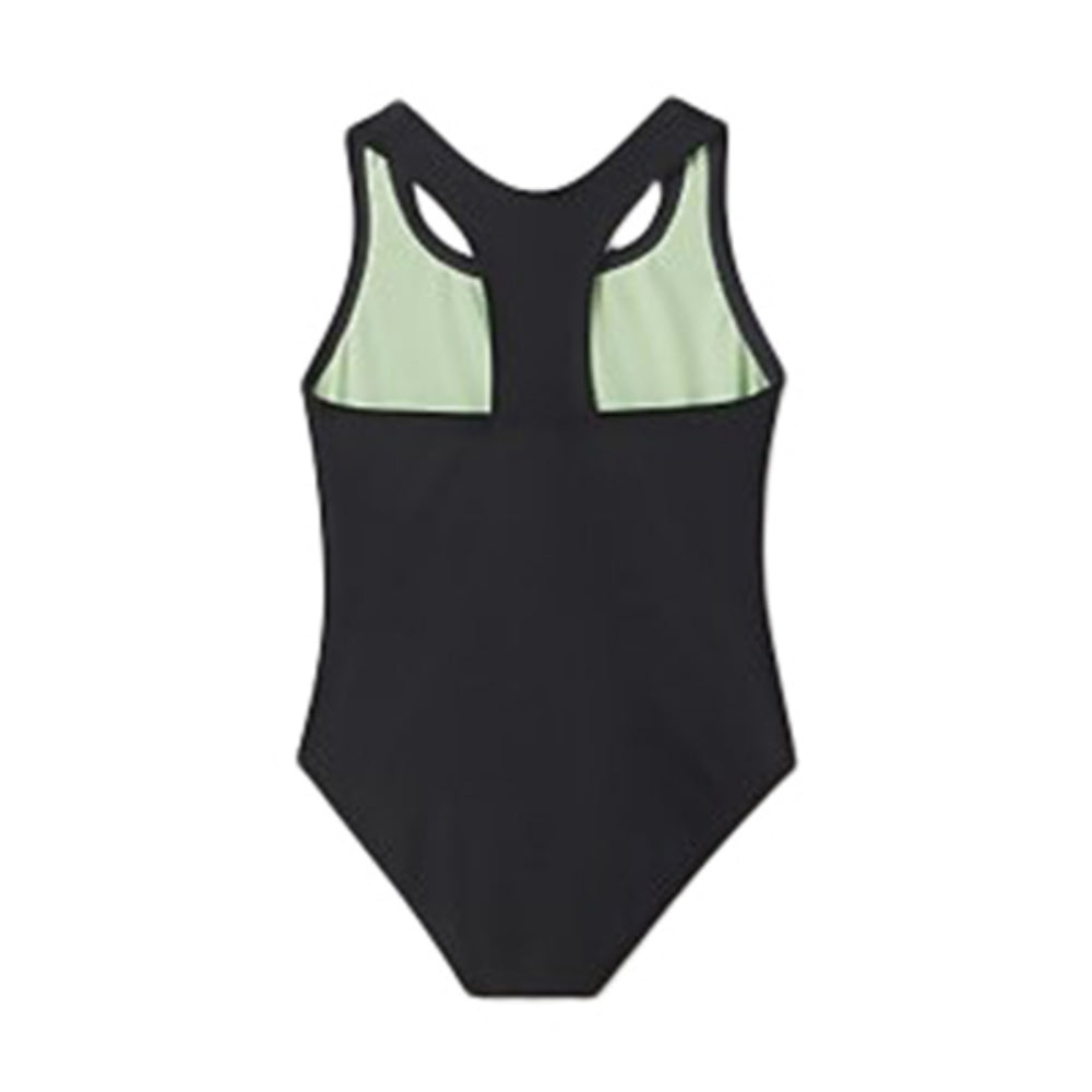 Speedo Kids Solid Racer Swimsuits in Black Color