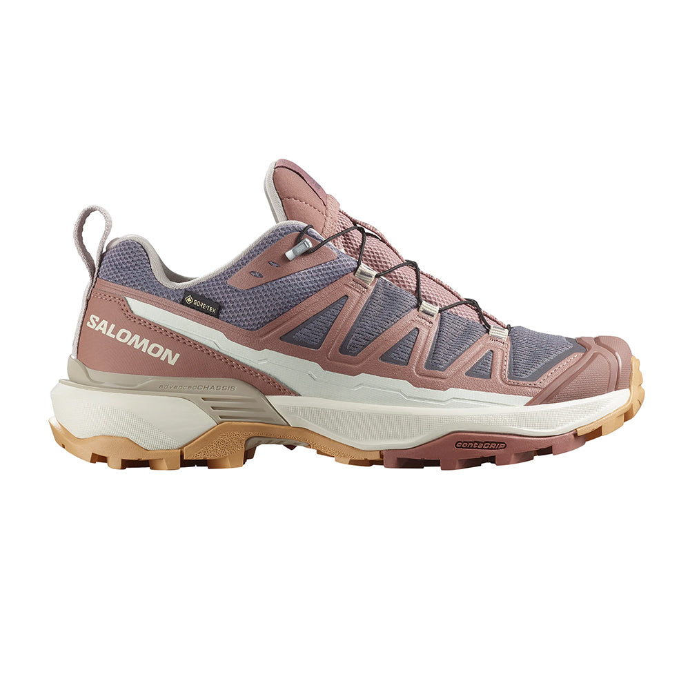 Salomon Womens X Ultra 5 Mid Gore-Tex Boots | BURLWOOD / FRENC