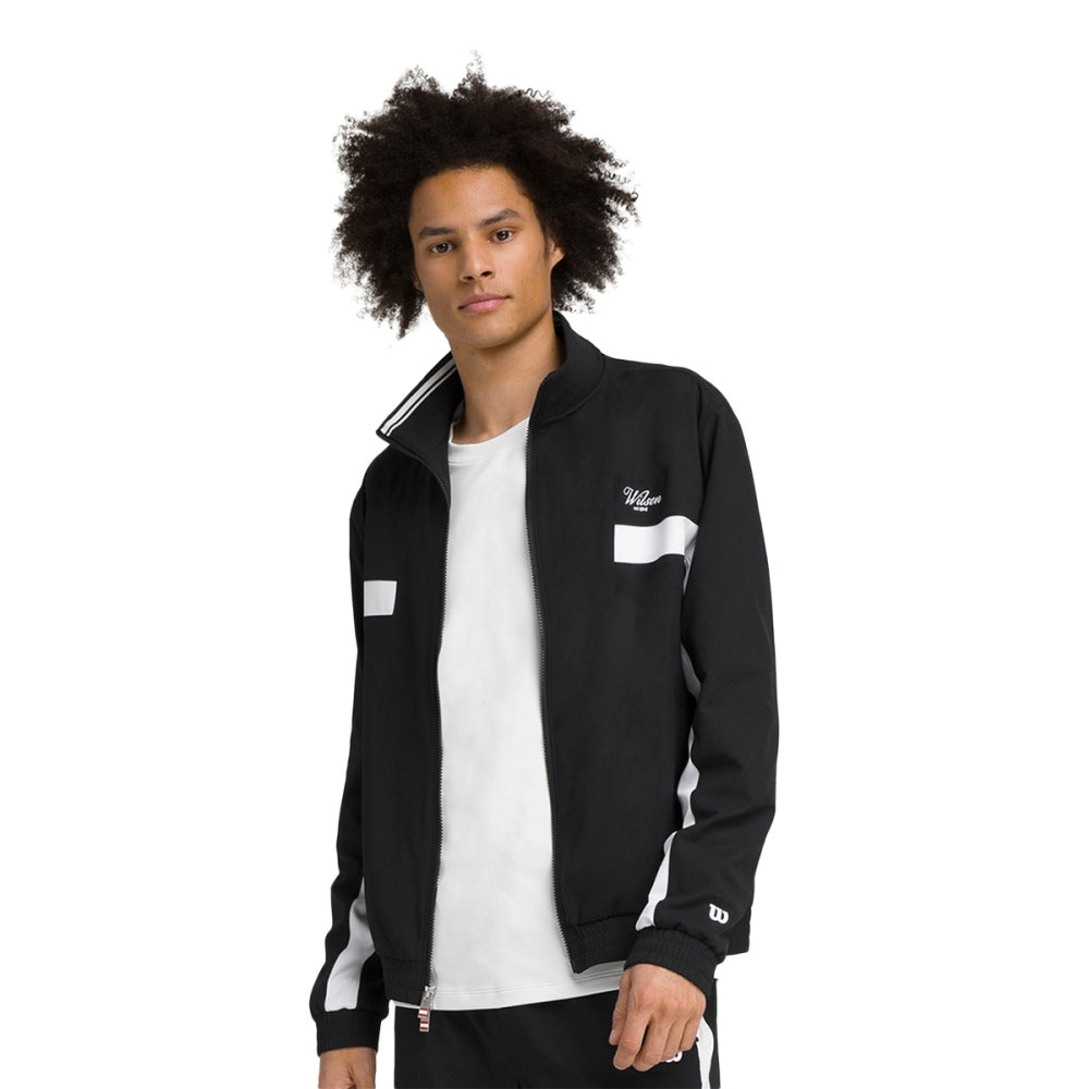 Wilson Mens Grand Slam Jacket Zip-Ups in Black Color