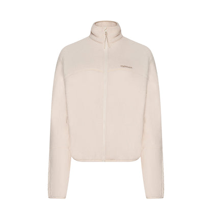 Halfdays Womens Chapelle Jacket Fleece Midlayer in White Color
