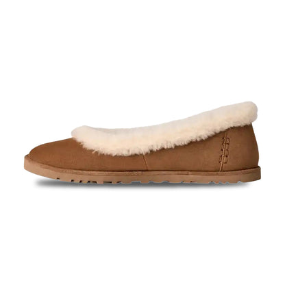 Ugg Womens Zora Ballet Flat Slip-Ons in Brown Color