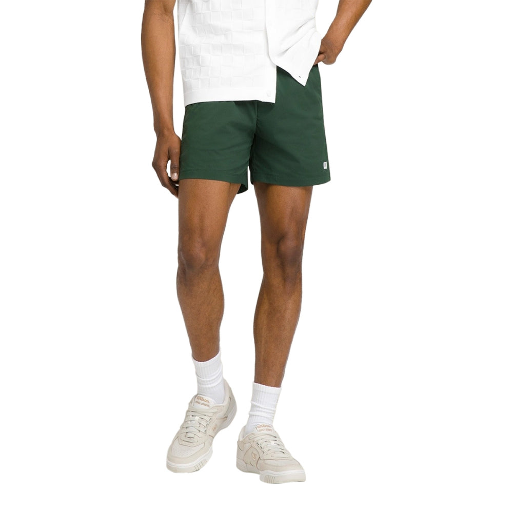Wilson Mens Tennis Volley Short 6 Shorts in Green Color