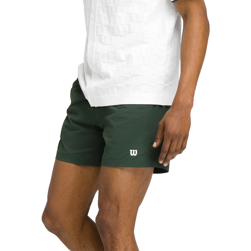 Wilson Mens Tennis Volley Short 6 Shorts in Green Color