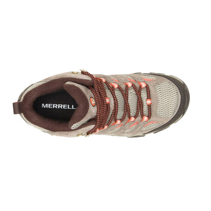 Merrell Womens Moab 3 Mid Wp Boots in Brown Color