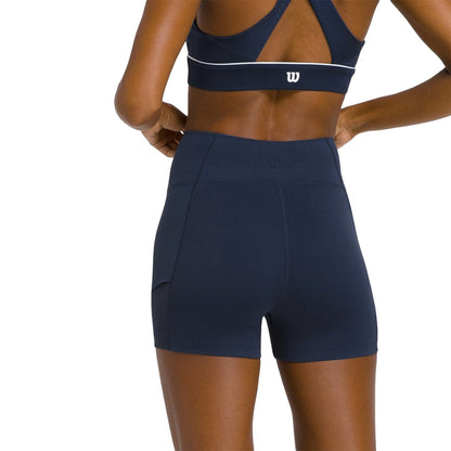 Wilson Womens Baseline Ball Short in Blue Color