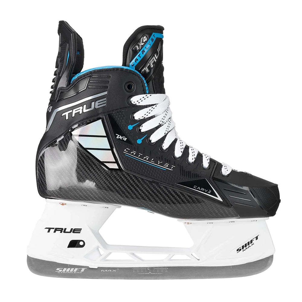 True Temper Sports Unisex Cat 7X4 Sr Skate Ice Skates in Black Color