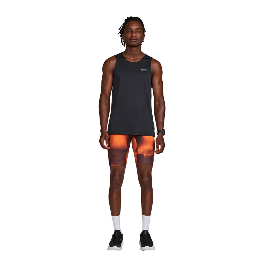 Janji Mens Run All Day Tank Tops in Black Color