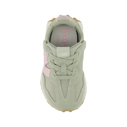 New Balance Baby 327 New-B Hook & Loop Sneakers in Pink Color