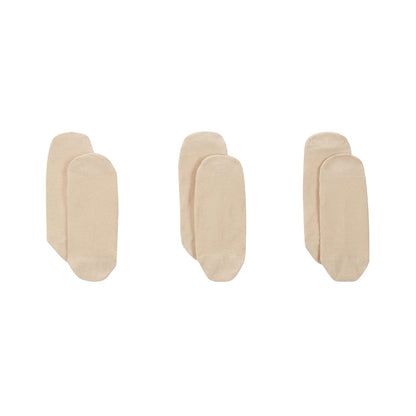 Nike Womens 3Pk L.Weight Footie Socks in Khaki Color