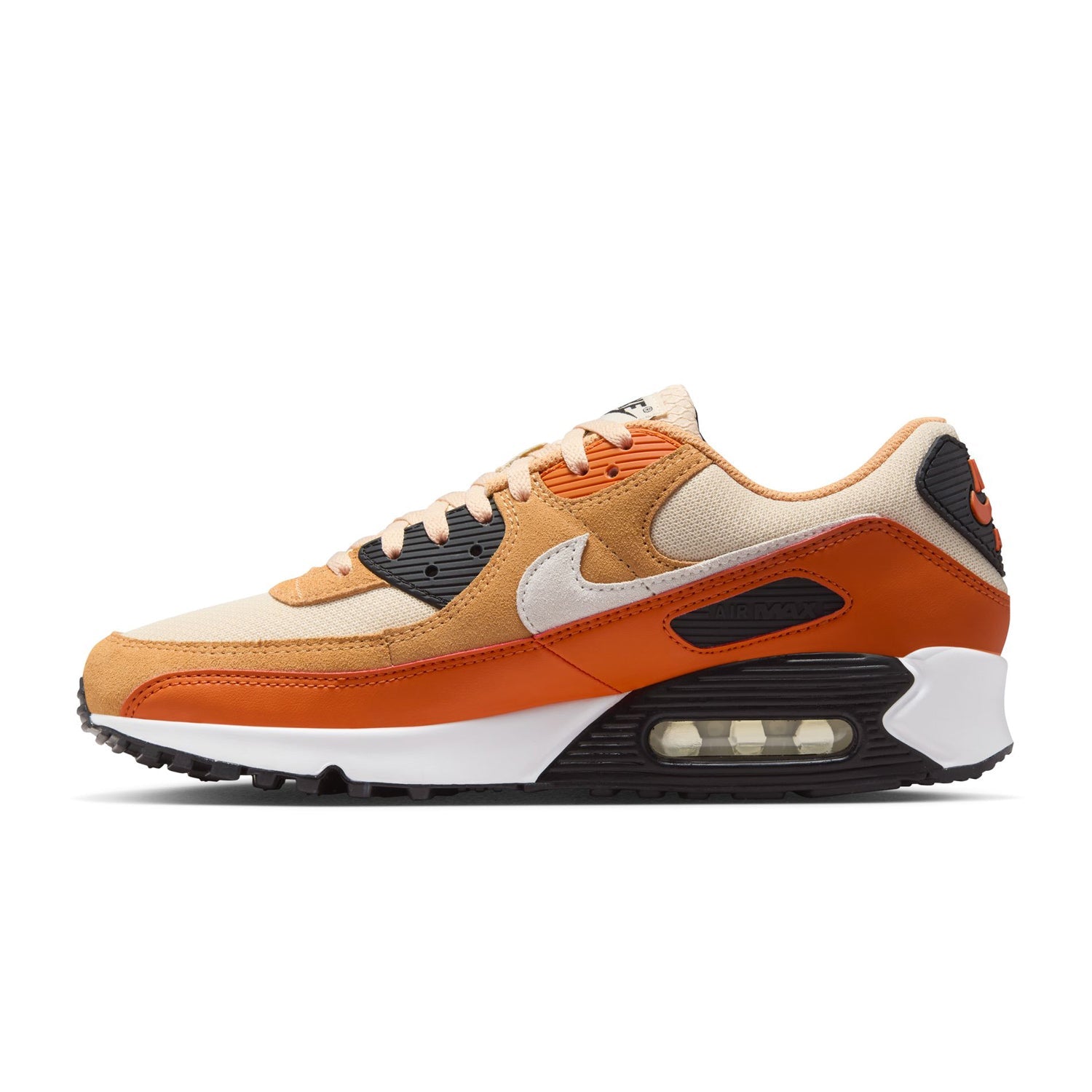 Nike Mens Air Max 90 Sneakers in Orange Color