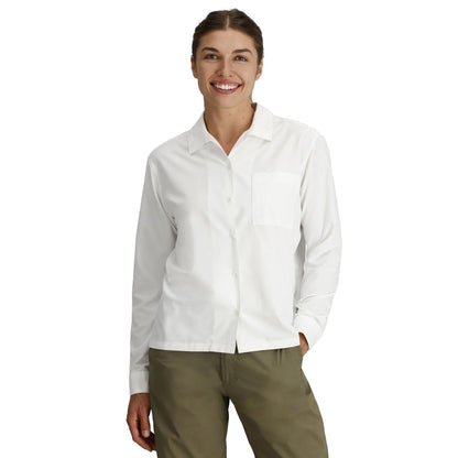 Royal Robbins Womens Expedition 111 Ls Tops in White Color