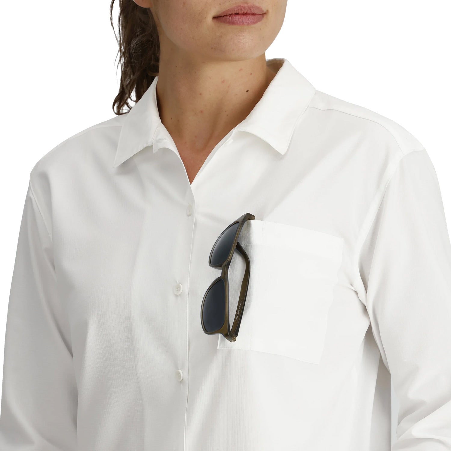 Royal Robbins Womens Expedition 111 Ls Tops in White Color