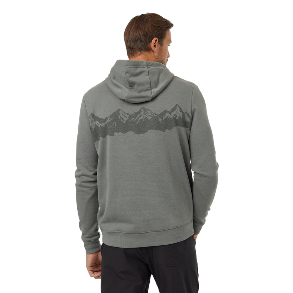 Tentree Mens Mountain Range Hoodie Pullover in Grey Color