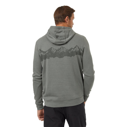 Tentree Mens Mountain Range Hoodie Pullover in Grey Color