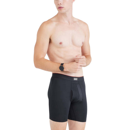 Saxx Apparel Mens Multisport Mesh Bb Underwear in Black Color