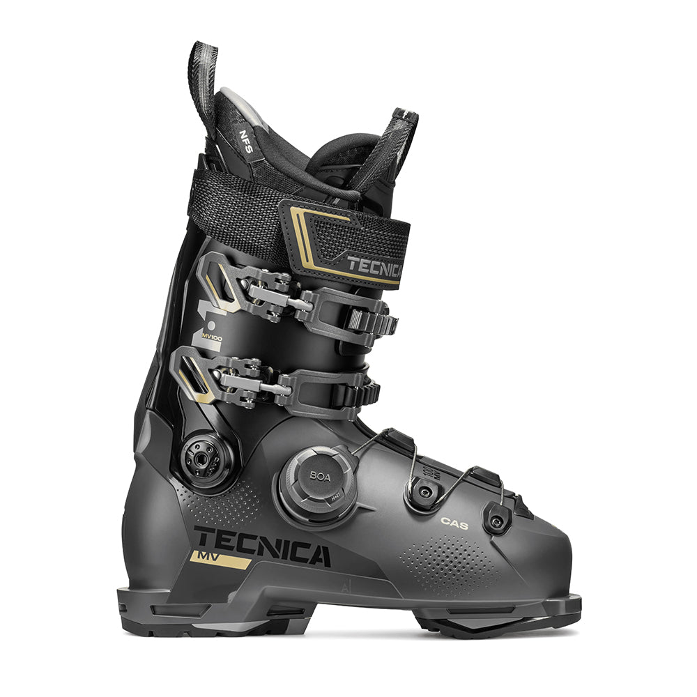 Tecnica Mens Mach BOA Mv 100 25/26 Ski Boots in Grey Color