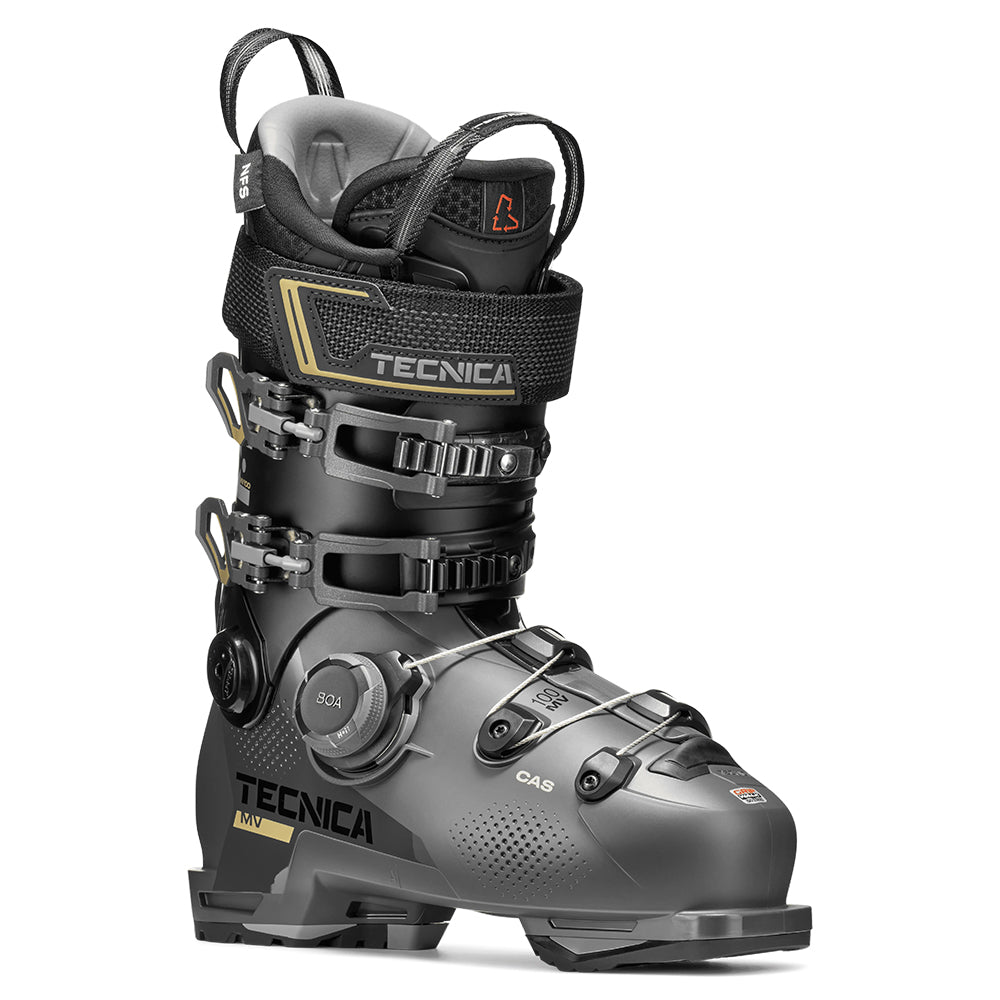 Tecnica Mens Mach BOA Mv 100 25/26 Ski Boots in Grey Color