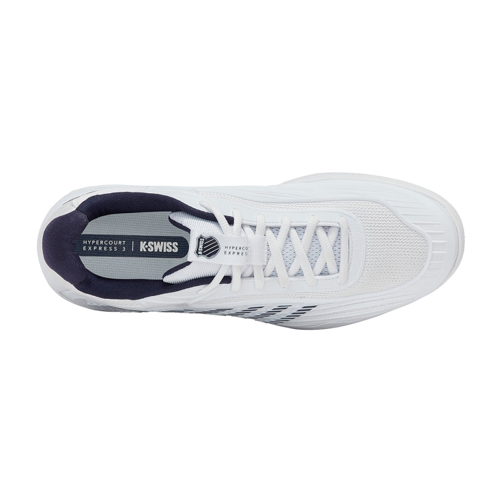 K-Swiss Mens Hypercourt Express 3 Tennis Shoes in White Color