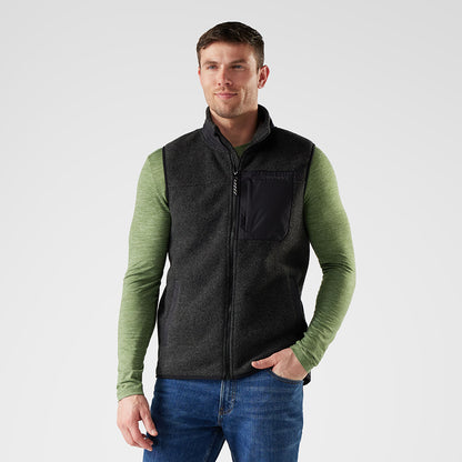 M SECOND CUT FLEECE VEST | 003 CHARCO