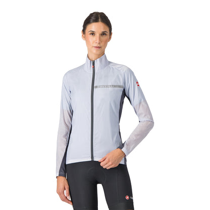 Castelli Womens Squadra Stretch Jacket Cycling Jackets in Grey Color