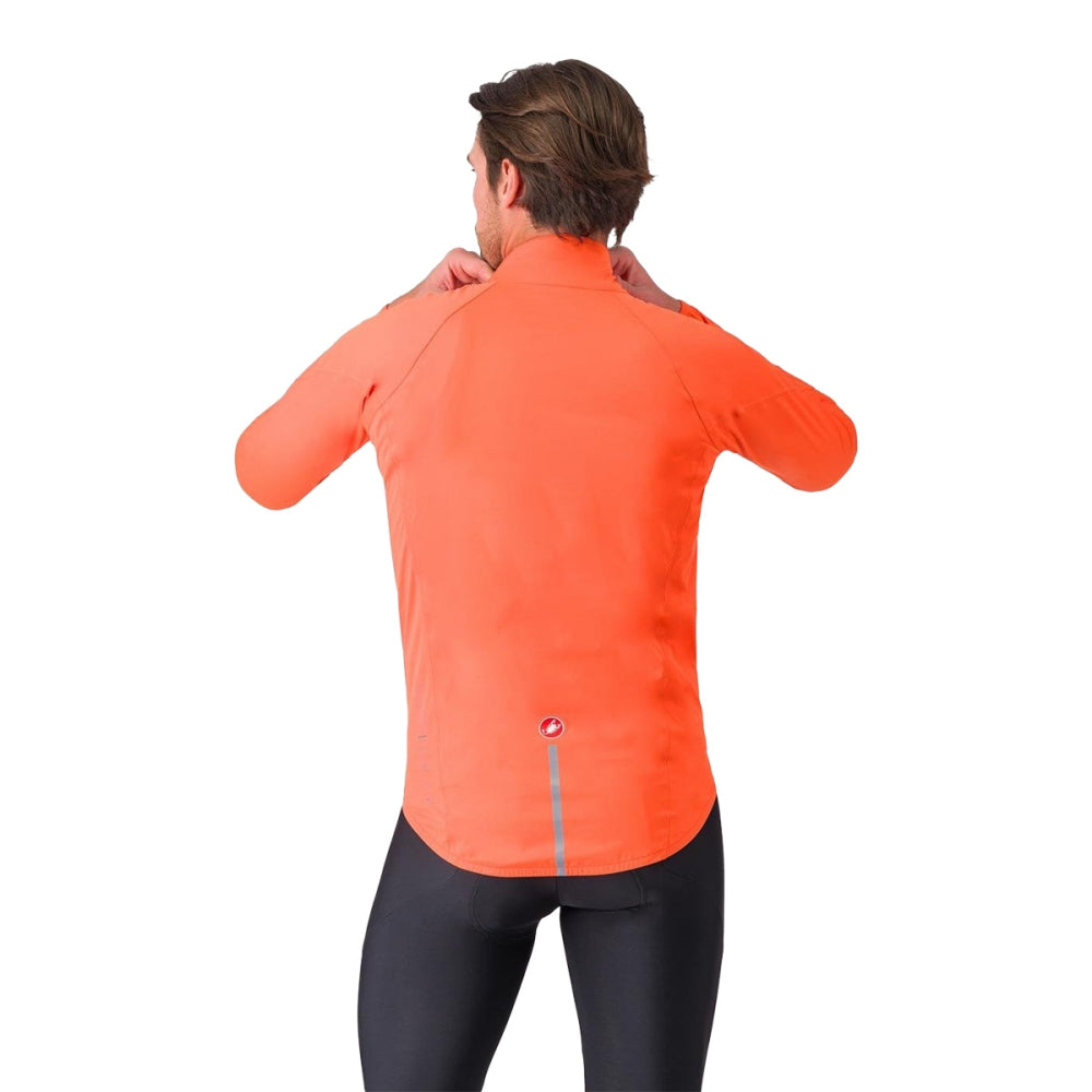 Castelli Mens Emergency 3 Rain Jacket Cycling Jackets in Orange Color