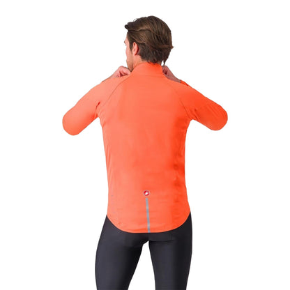 Castelli Mens Emergency 3 Rain Jacket Cycling Jackets in Orange Color