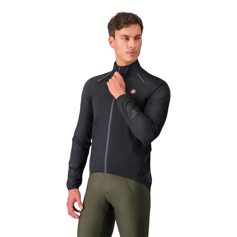Castelli Mens Emergency 3 Rain Jacket Cycling Jackets in Black Color