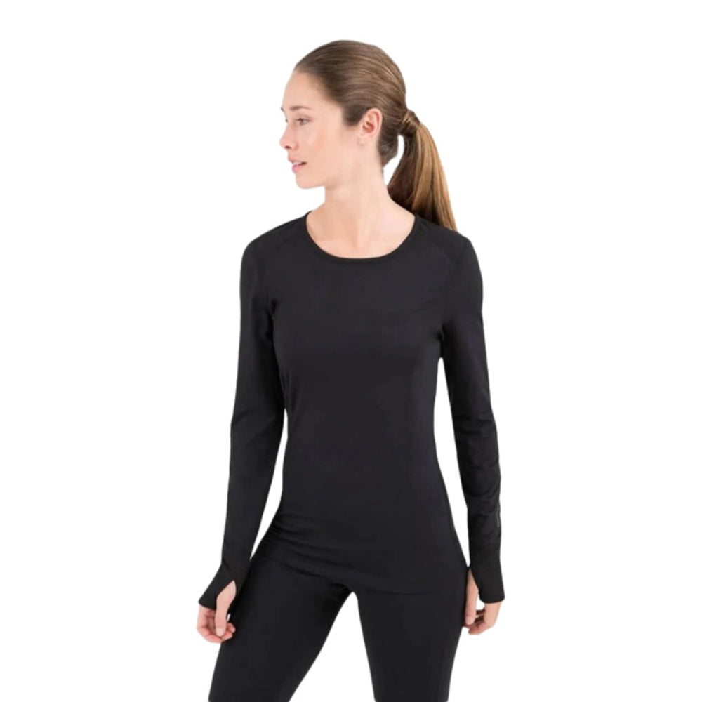 Terramar Womens Couldnine Cs 2.0 Crew Tops in Black Color