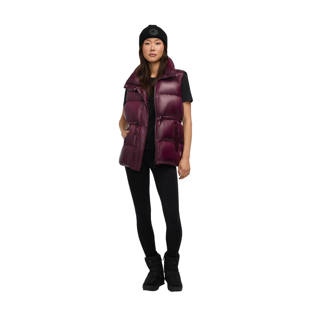 Pajar Outerwear Womens Halo Puf W/Shearling Bib City Coats in Purple Color