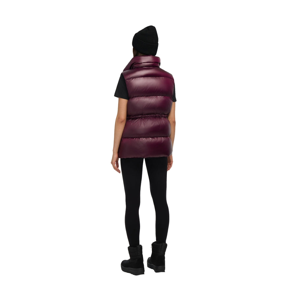 Pajar Outerwear Womens Halo Puf W/Shearling Bib City Coats in Purple Color