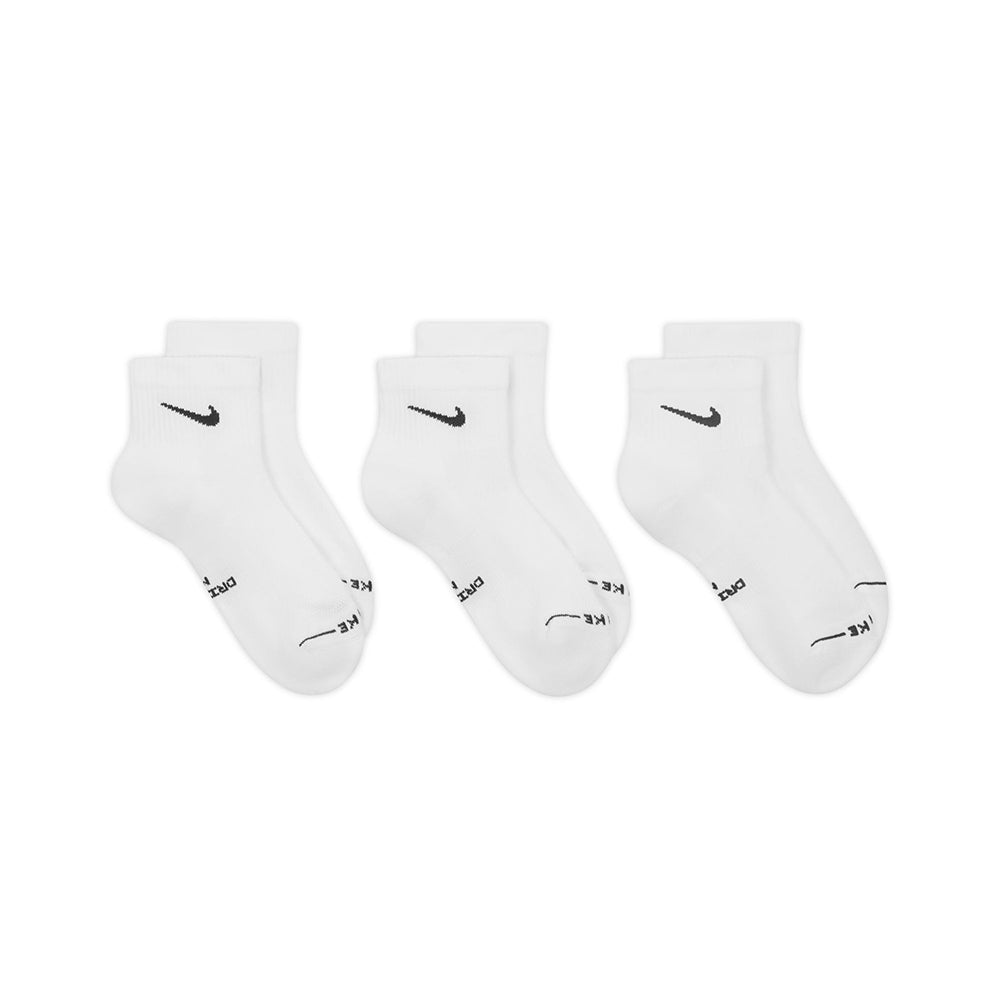 Nike Unisex 3Pk Ed Dri-FIT 1/4 Socks in Multi Color