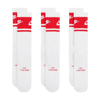 Nike Unisex 3Pk Ed Elvd Fta St Crew Socks in Multi Color