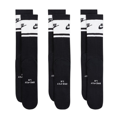 Nike Unisex 3Pk Ed Elvd Fta St Crew Socks in Multi Color