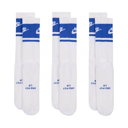 Nike Unisex 3Pk Ed Elvd Fta St Crew Socks in Multi Color