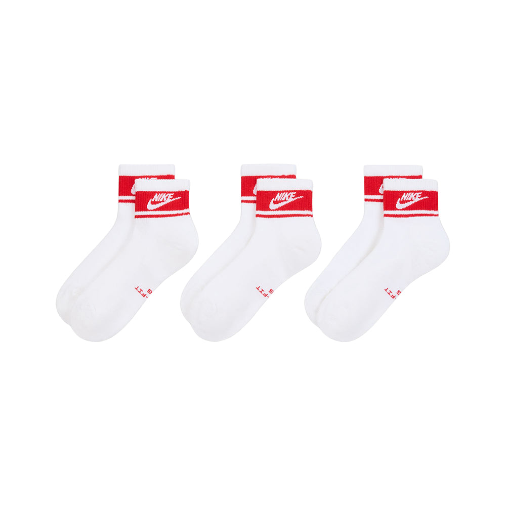 Nike Unisex 3Pk Ed Elvd Fta St Ankle Socks in Multi Color