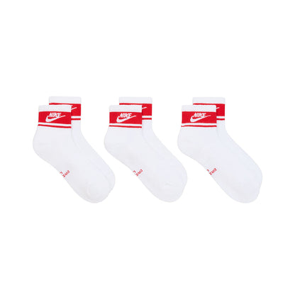 Nike Unisex 3Pk Ed Elvd Fta St Ankle Socks in Multi Color