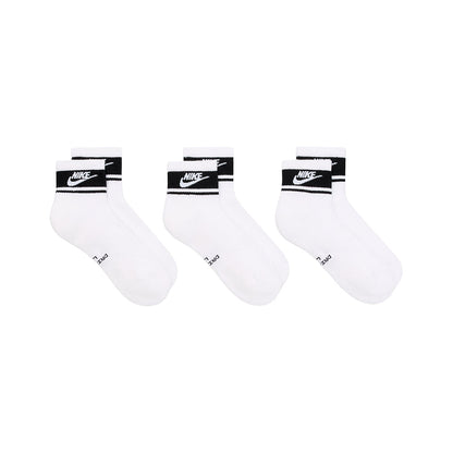 Nike Unisex 3Pk Ed Elvd Fta St Ankle Socks in Multi Color