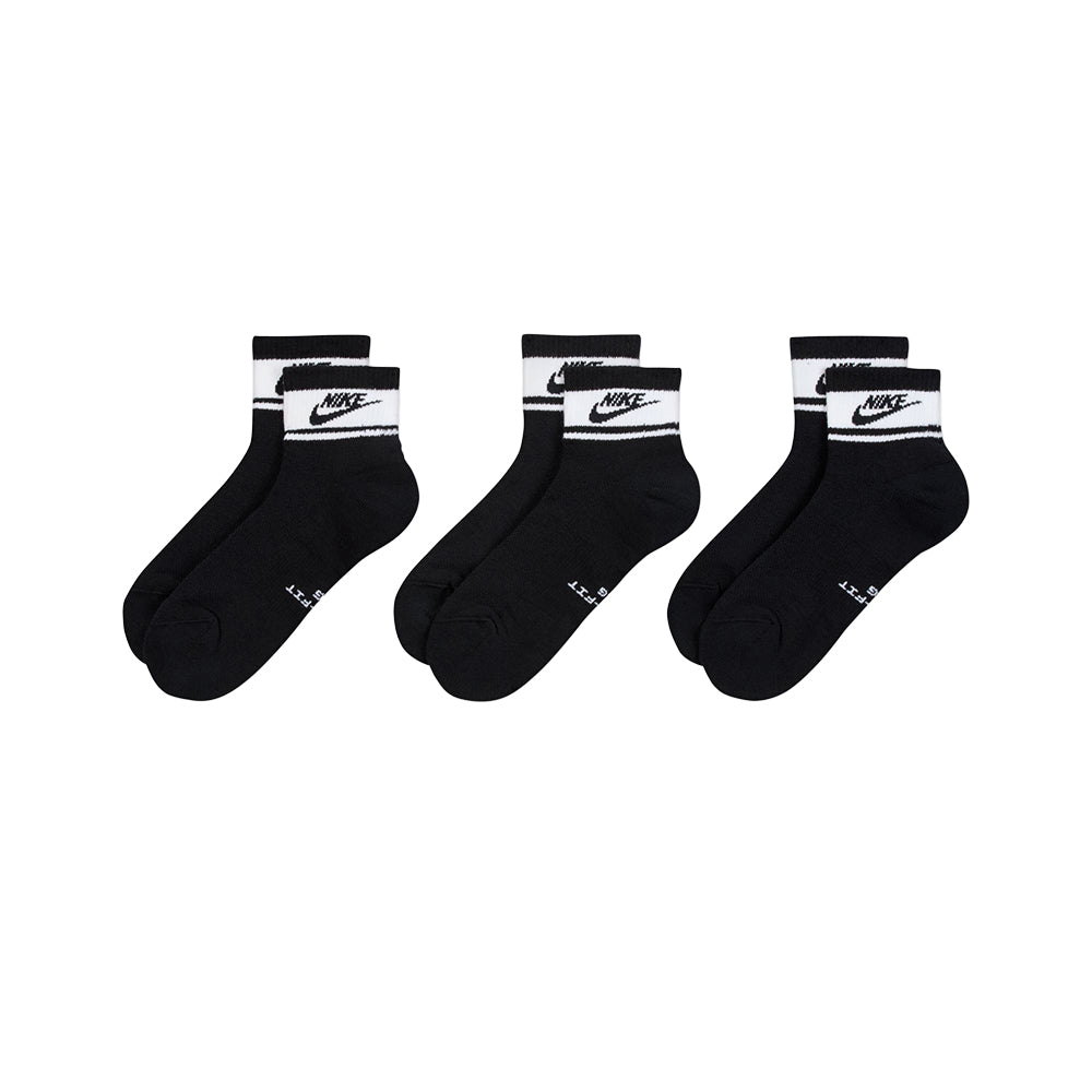 Nike Unisex 3Pk Ed Elvd Fta St Ankle Socks in Multi Color