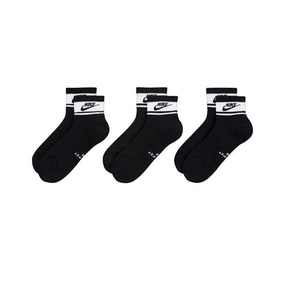 Nike Unisex 3Pk Ed Elvd Fta St Ankle Socks in Multi Color