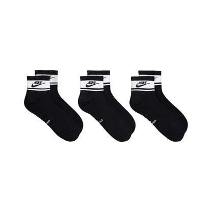 Nike Unisex 3Pk Ed Elvd Fta St Ankle Socks in Multi Color