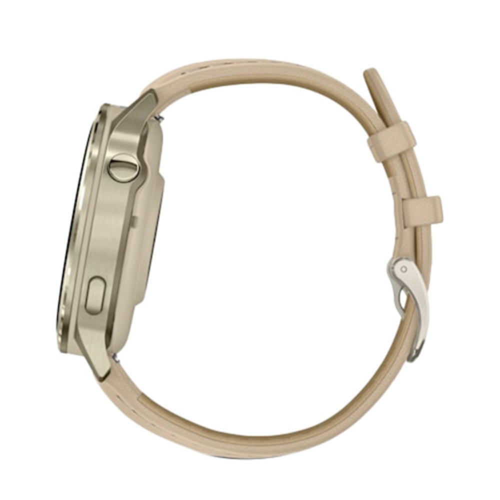 Garmin Unisex Venu 4 41Mm Leather Band Smart Watches in Yellow Color