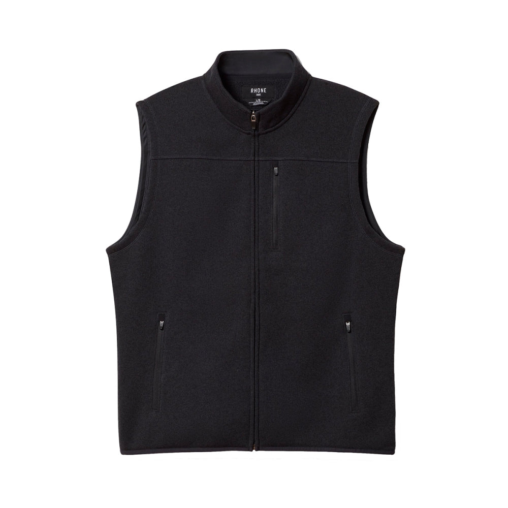 Rhone Mens Fleece Vest in Black Color