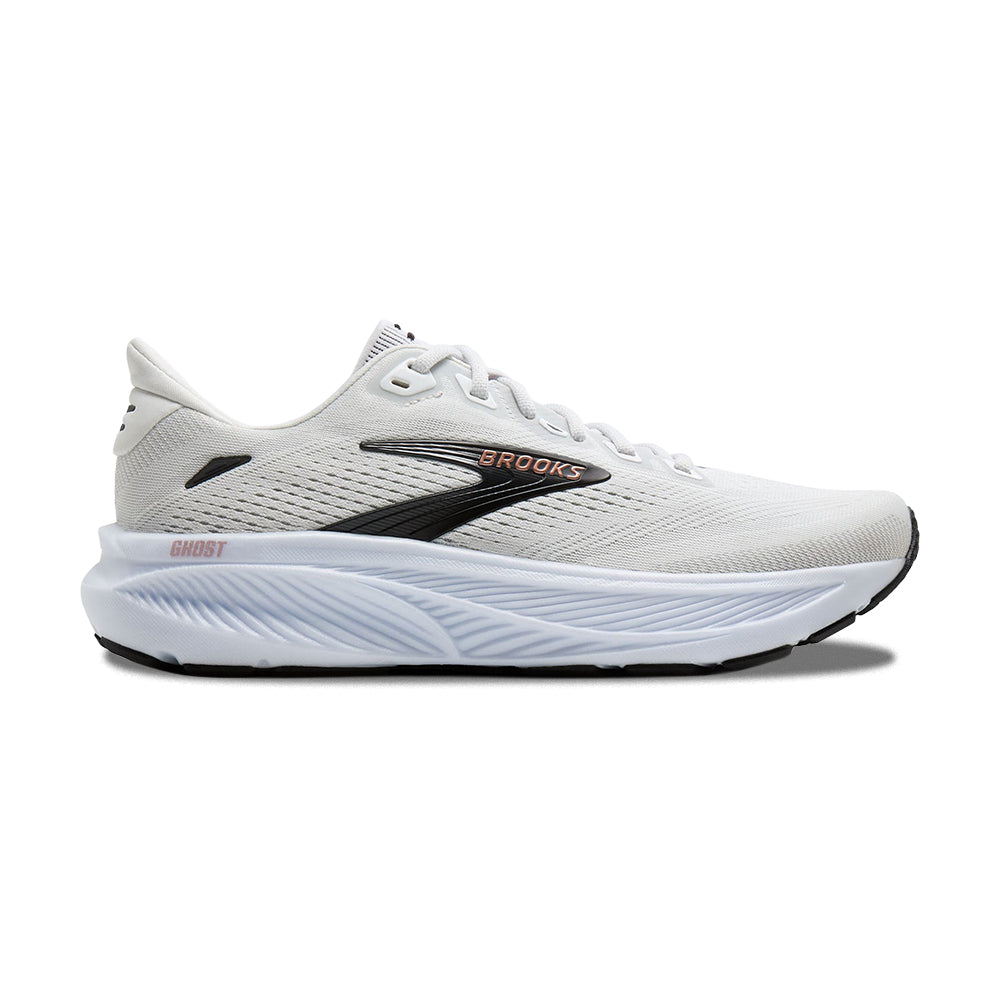 Brooks Womens Ghost 18 Running Shoes in White Color