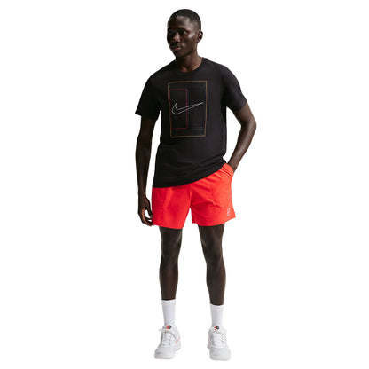 Nike Mens Nikecourt Advantage Shor Shorts in Red Color