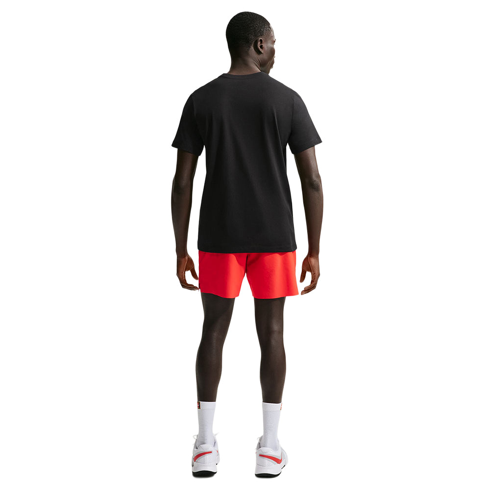 Nike Mens Nikecourt Advantage Shor Shorts in Red Color