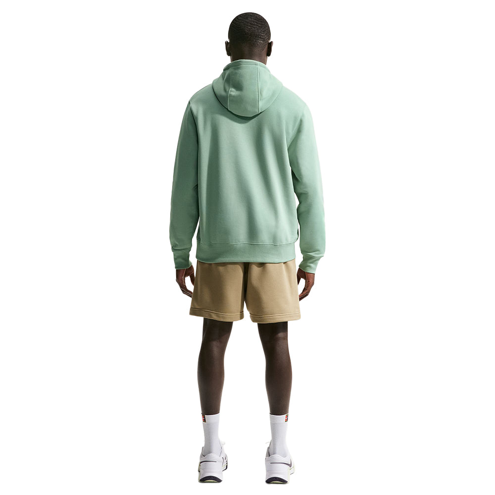 Nike Mens Terry Pullover Hoodie Pullover in Green Color